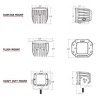 White D-Series Pro Diffused Flush Mount RIGID Industries