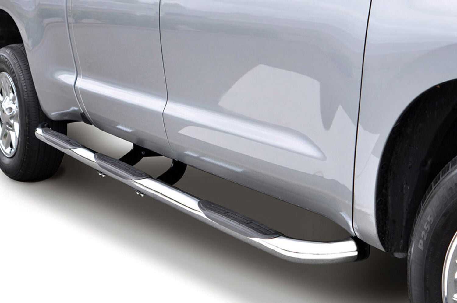 6000 Side Steps With Mounting Bracket Kit 1 Piece Wheel to Wheel Polished Stainless Steel 1999-2016 Ford F-250/F-350 Go Rhino