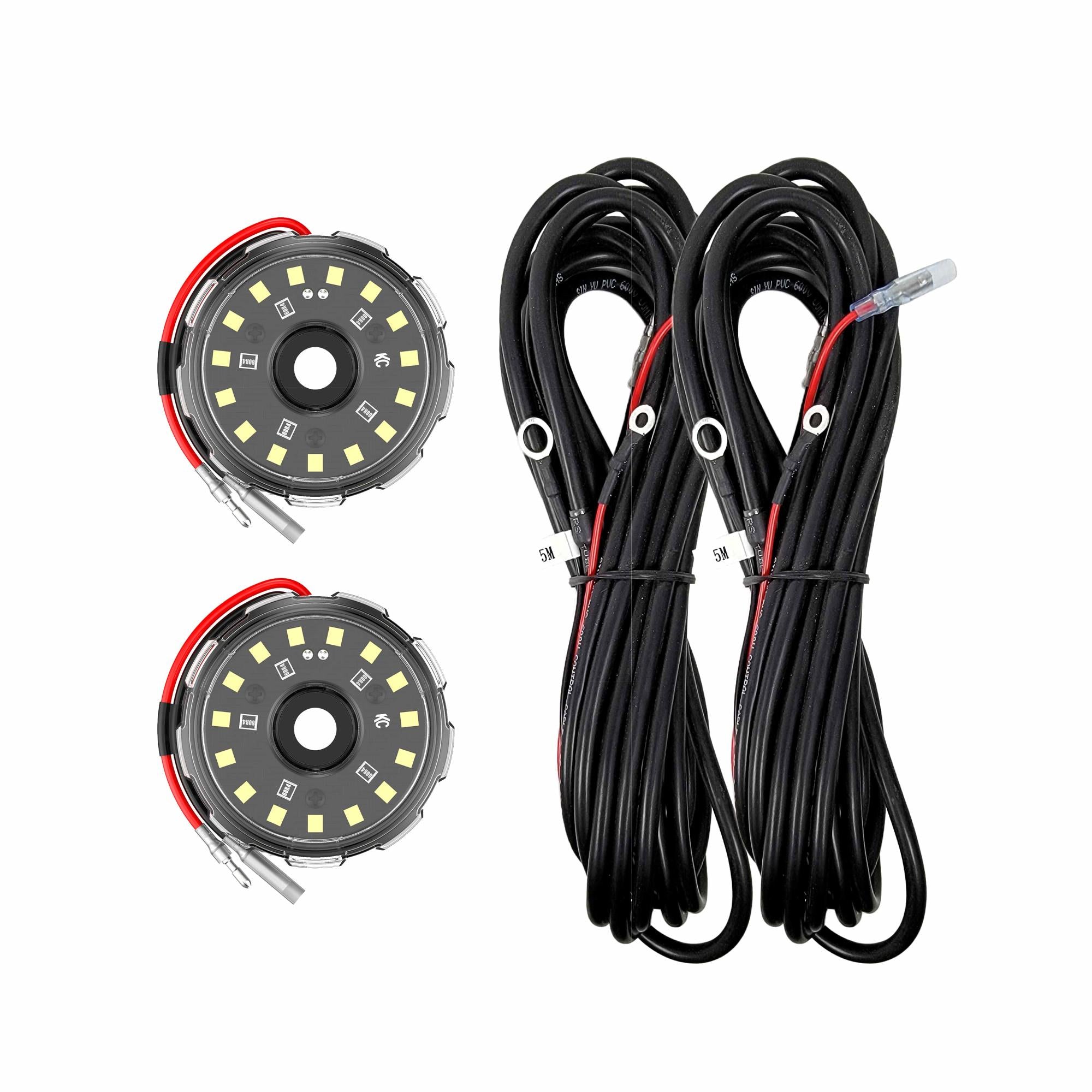 KC Two- Light Add-On Cyclone V2 Kit Clear 5.0 Meters Long KC HiLiTES