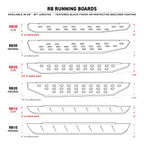 RB10 Running Boards With Mounting Brackets & 2 Pairs of Drop Steps Kit Textured Black 2004-2014 Ford F-150 Go Rhino