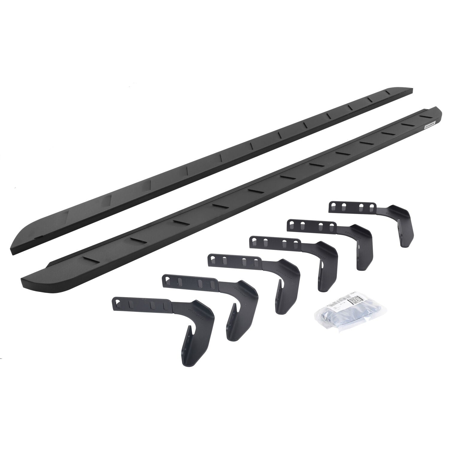 RB10 Slim Line Running Boards With Mounting Brackets Curved Textured Black 1999-2016 Ford F-250/F-350 Go Rhino