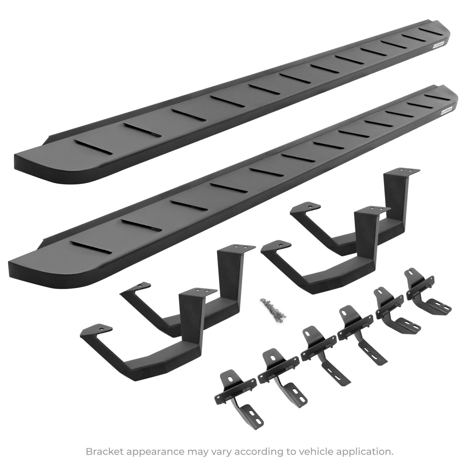 RB10 Running Boards With Mounting Brackets & 2 Pairs of Drop Steps Kit Textured Black 2019-2026 Ram 1500 Extended Cab Go Rhino