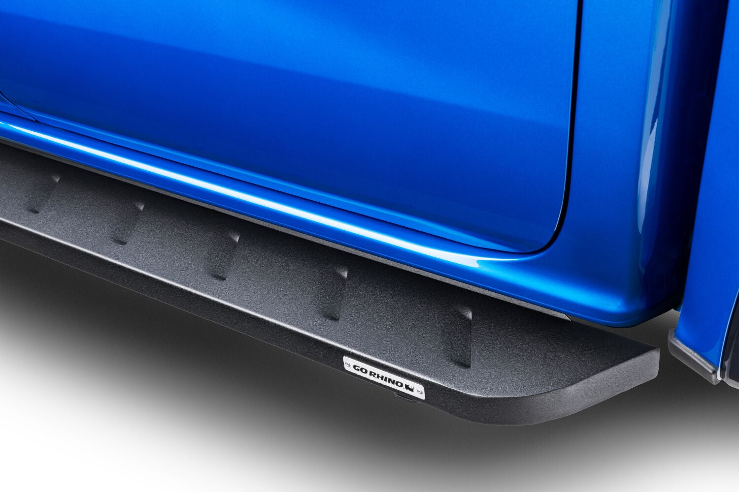 RB10 Running Boards With Mounting Brackets Textured Black 2007-2021 Toyota Tundra Extended Cab Go Rhino