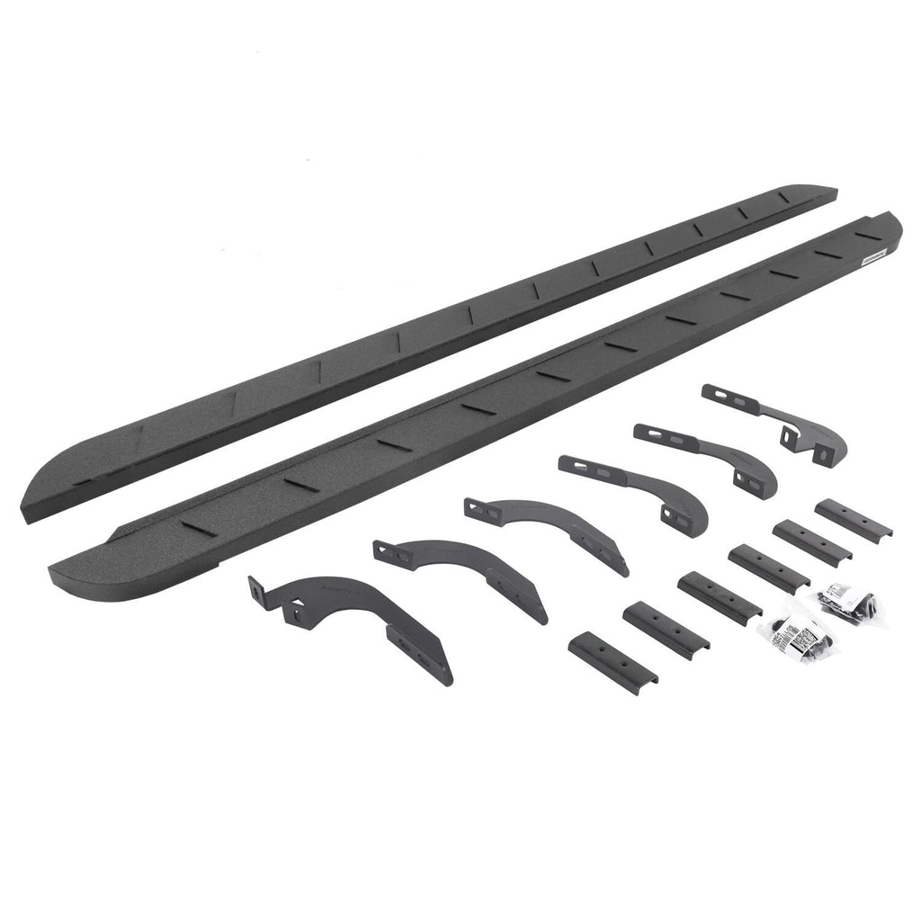 RB10 Slim Line Running Boards W/Brackets Bedliner coating 2024-2026 Toyota Tacoma Go Rhino
