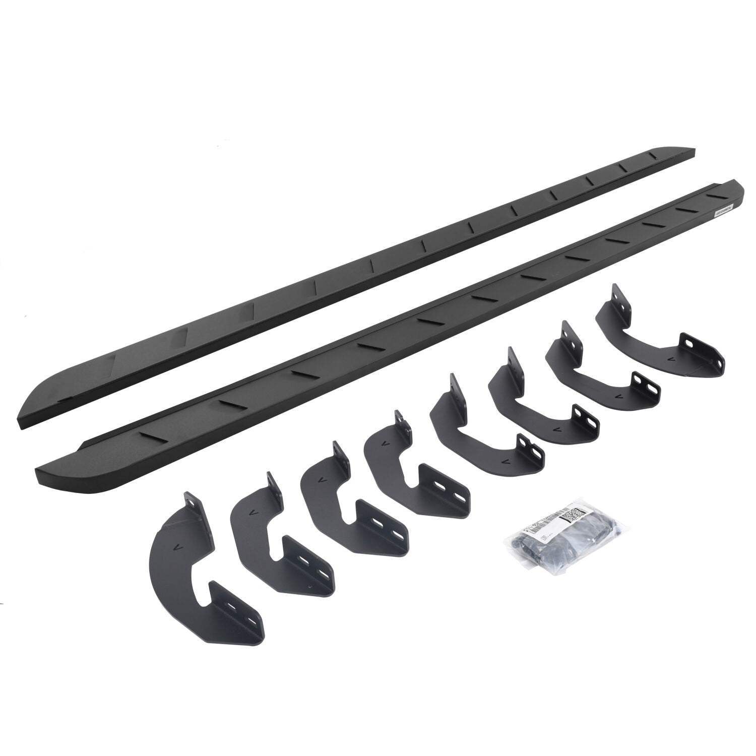 RB10 Slim Line Running Boards With Mounting Brackets Textured Black 2022-2026 Toyota Tundra Go Rhino