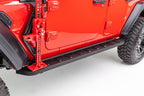 RB10 Running Boards With Mounting Brackets Textured Black 2018-2026 Jeep Wrangler Go Rhino