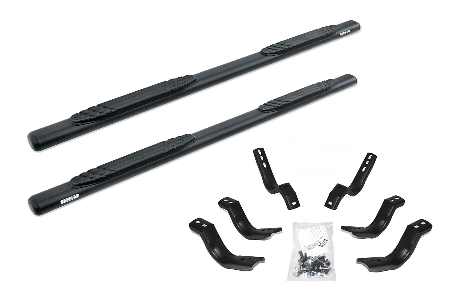 4 Inch OE Xtreme SideSteps With Mounting Bracket Kit Textured Black 2019-2026 Silverado/Sierra 1500/2500 HD Extended Cab Go Rhino
