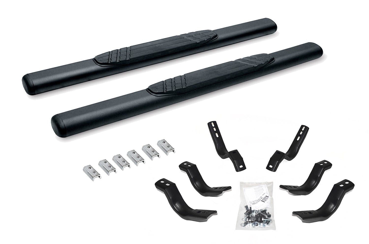 4 Inch OE Xtreme SideSteps With Mounting Bracket Kit Textured Black 2009-2025 Dodge Ram 150/2500/3500 Go Rhino