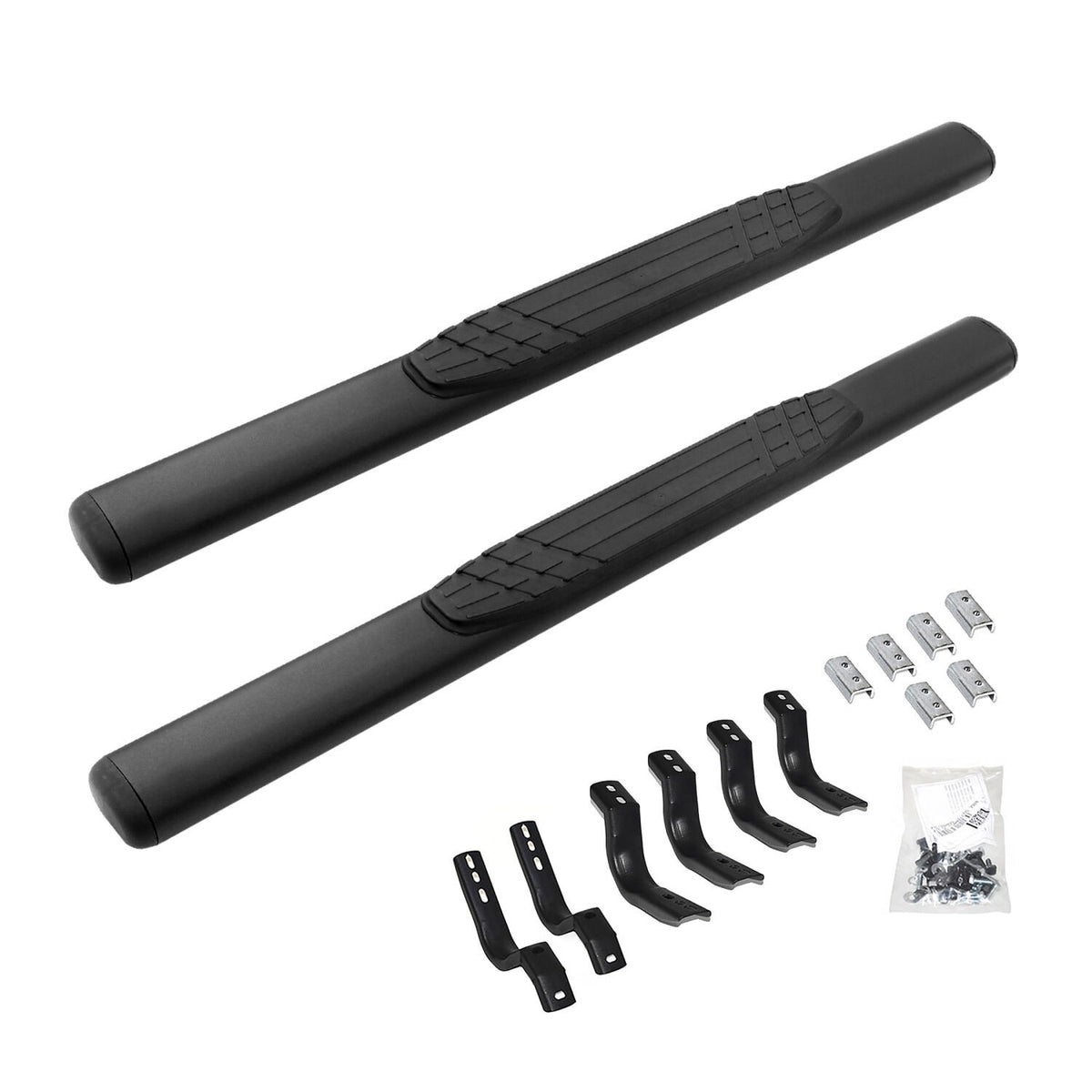 4 Inch OE Xtreme SideSteps With Mounting Bracket Kit Textured Black 2009-2025 Dodge Ram 150/2500/3500 Go Rhino