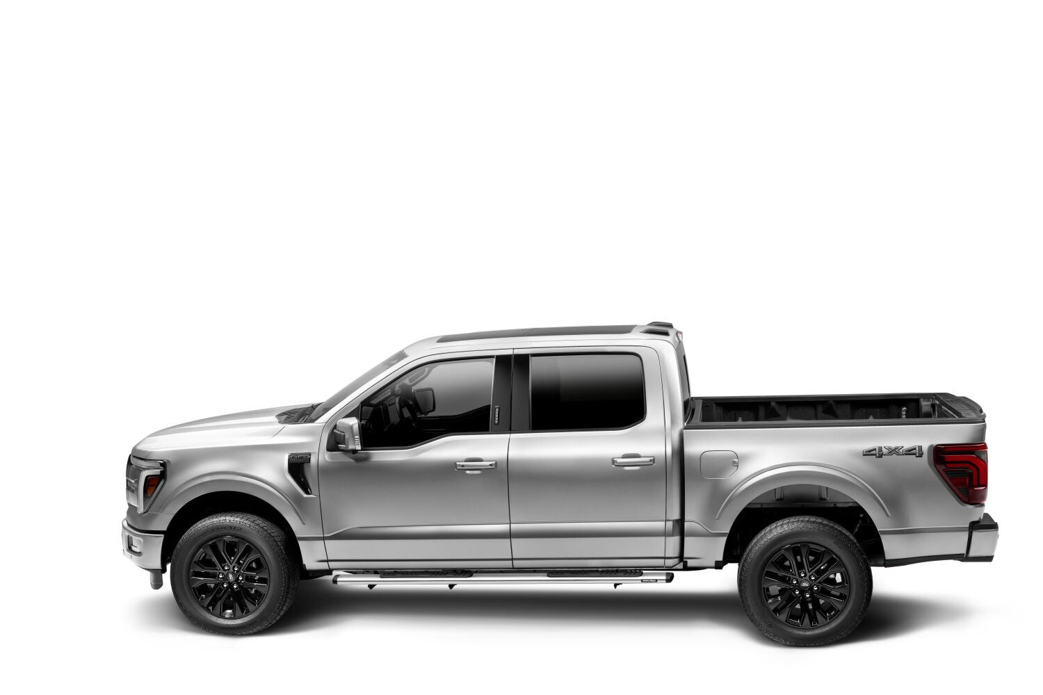 5 Inch OE Xtreme Low Profile SideSteps With Mounting Bracket Kit Polished Stainless Steel 2015-2026 Ford F-150/ F-250/F-350 Go Rhino