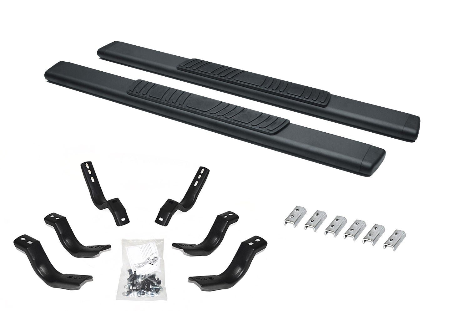 5 Inch OE Xtreme Low Profile SideSteps With Mounting Bracket Kit Textured Black 2007-2017 Toyota Tundra Go Rhino