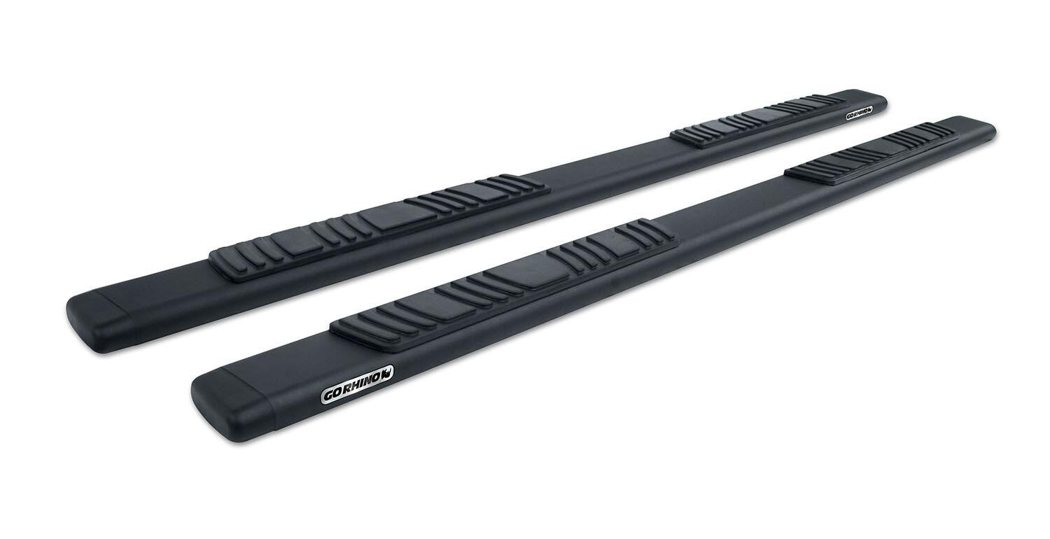 5 Inch OE Xtreme Low Profile SideSteps With Mounting Bracket Kit Textured Black 2019-2026 Ram 1500 Go Rhino