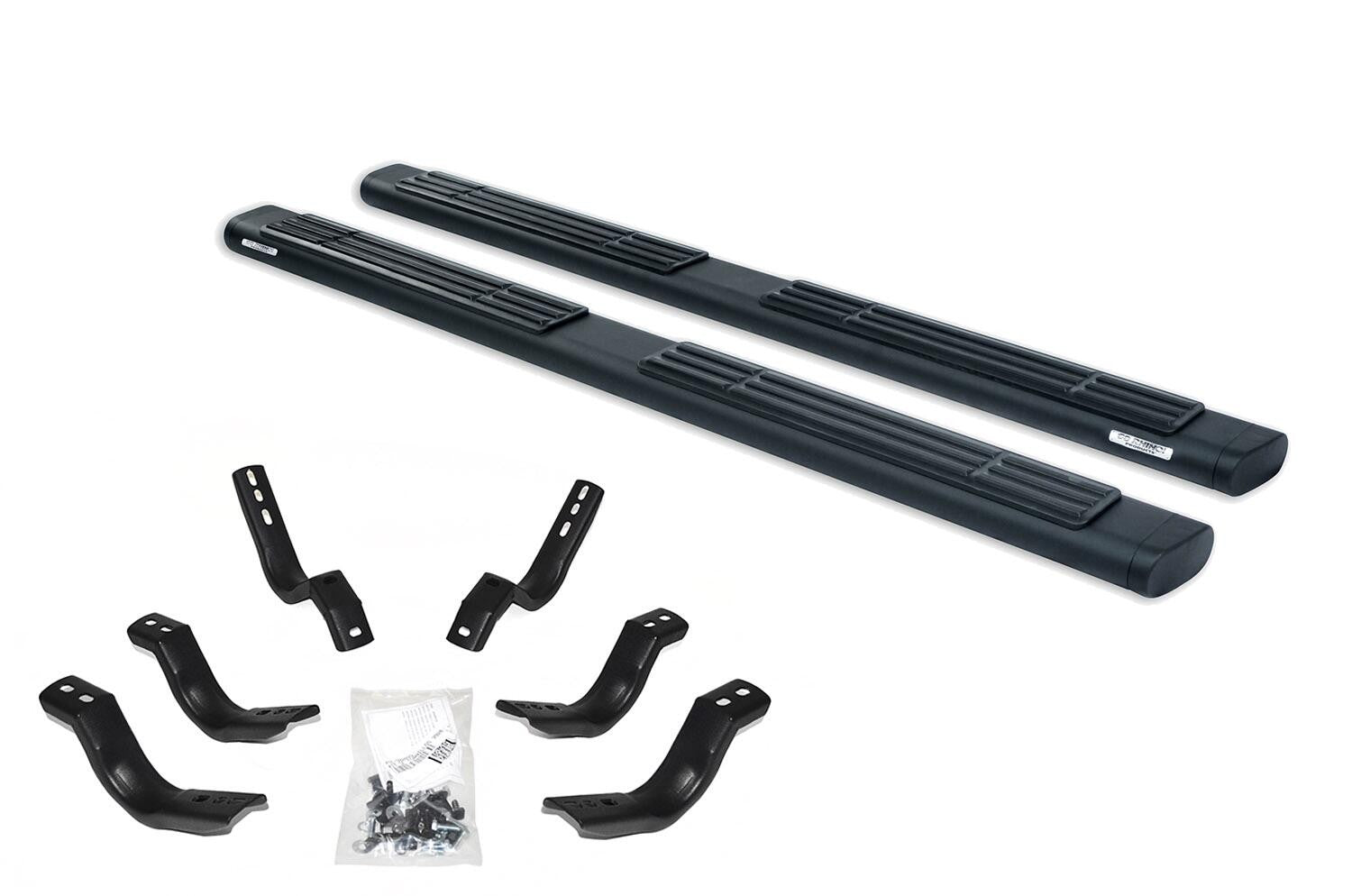 6 Inch OE Xtreme SideSteps With Mounting Bracket Kit Textured Black 2004-2014 Ford F-150 Extended Cab Go Rhino