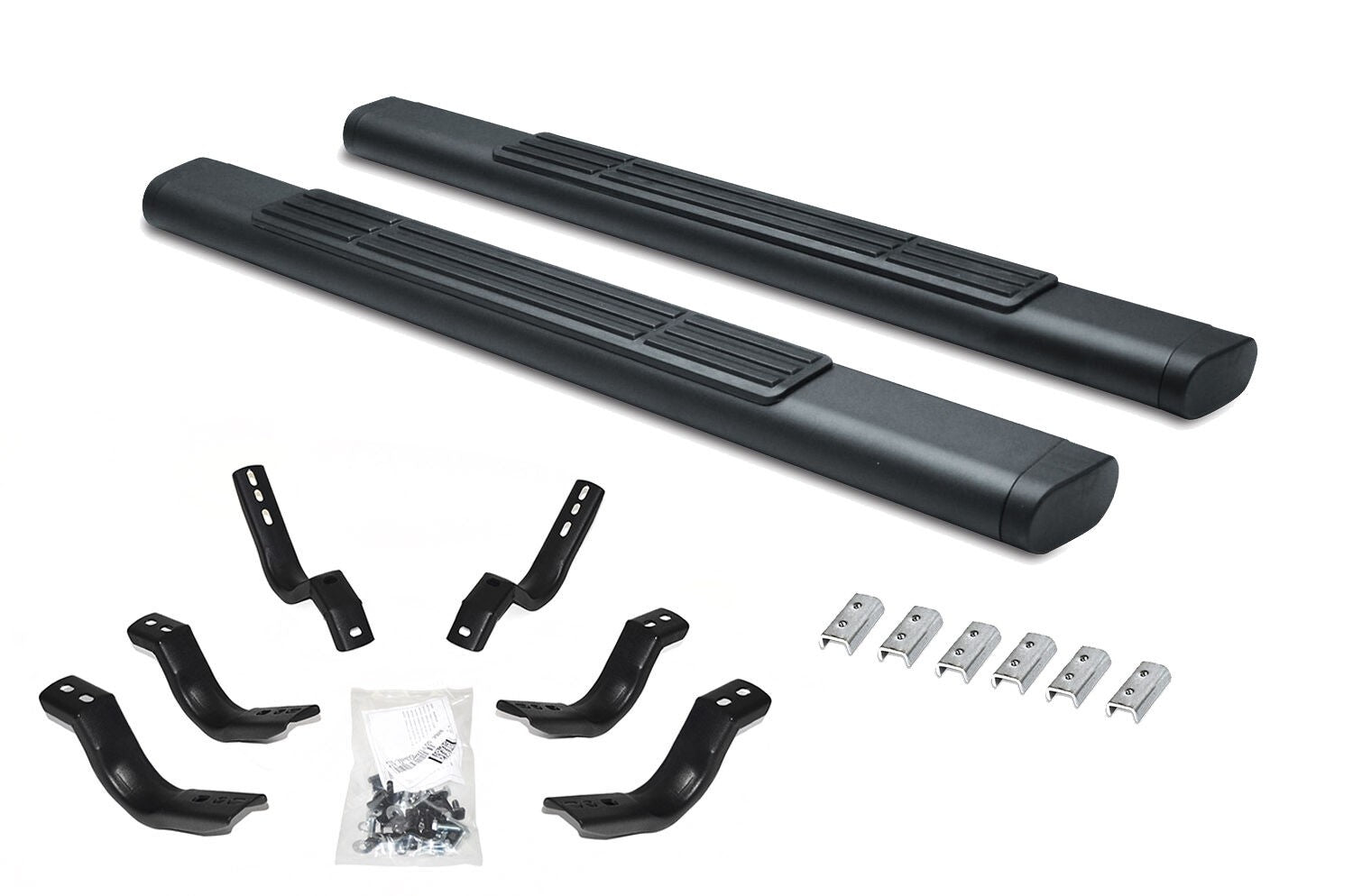 6 Inch OE Xtreme SideSteps With Mounting Bracket Kit Textured Black 2015-2026 Ford F-150/ F-250/F-350 Go Rhino