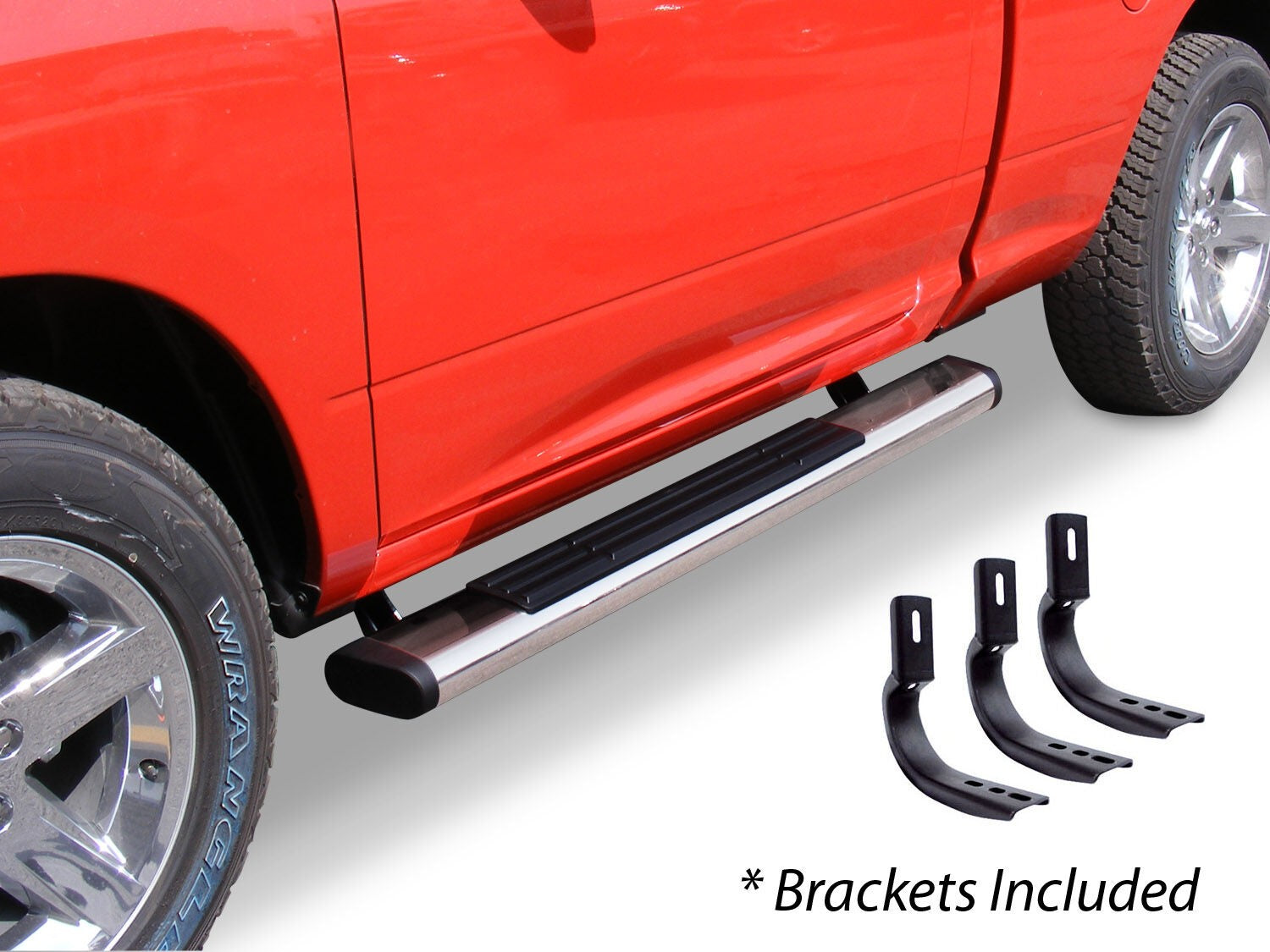 6 Inch OE Xtreme SideSteps With Mounting Bracket Kit Polished Stainless Steel 1999-2016 Ford F-250/F-350 Standard Cab Go Rhino
