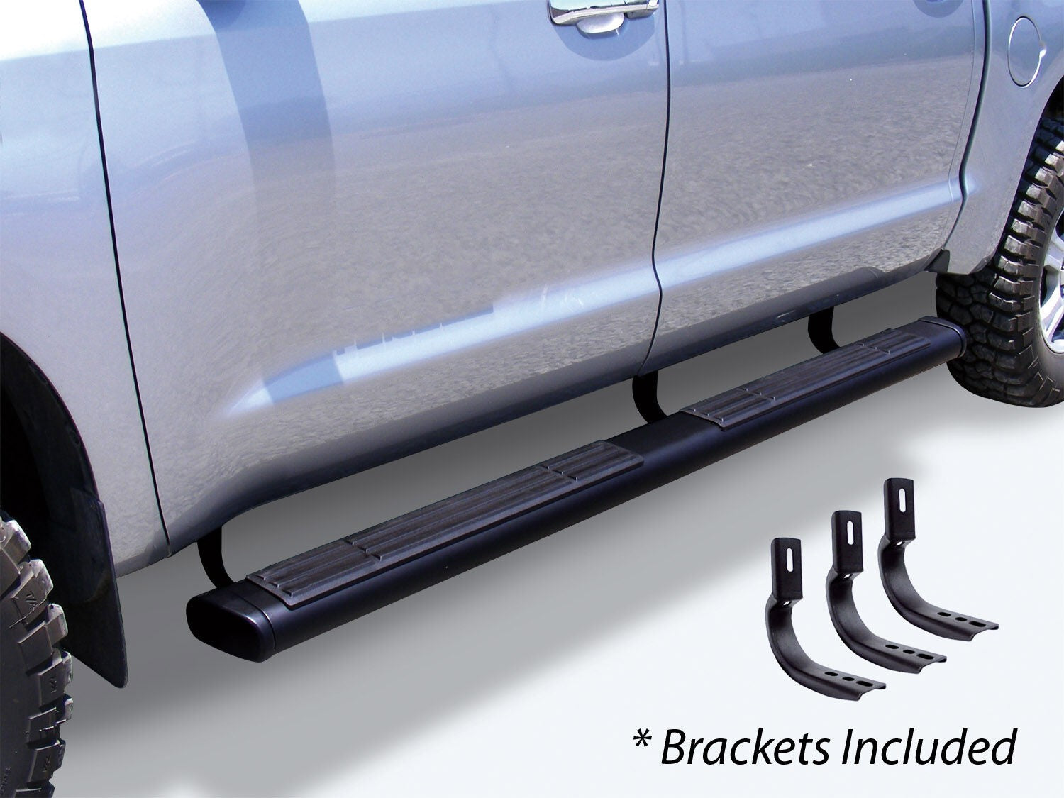 6 Inch OE Xtreme Composite SideSteps Kit 80 Inch Long Black + Brackets Black 1999-2016 Ford F-250/F-350 Go Rhino