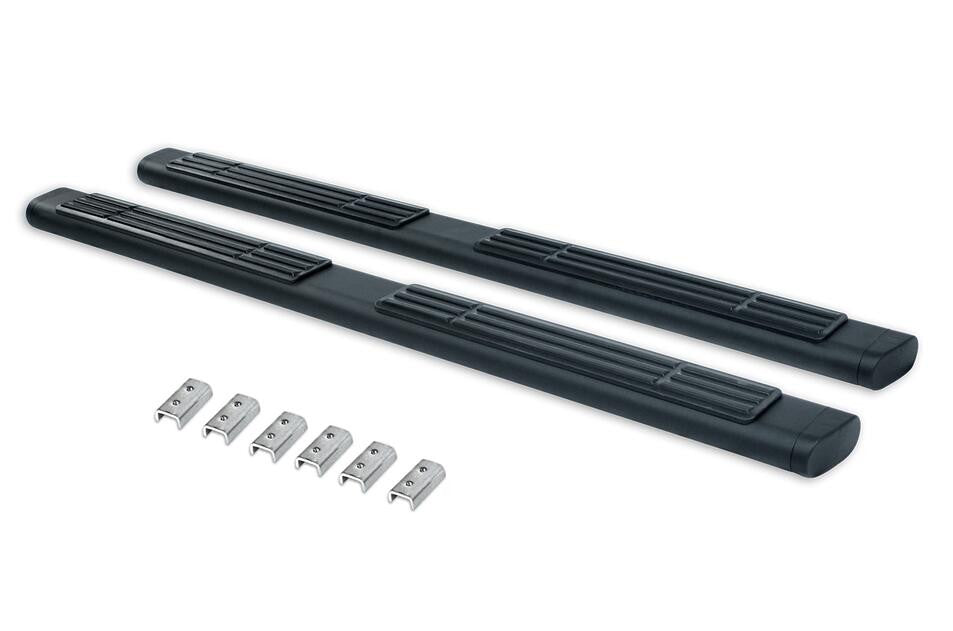 6 Inch OE Xtreme SideSteps With Mounting Bracket Kit Textured Black 2019-2026 Ram 1500 Go Rhino