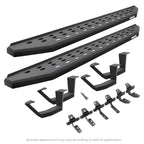 RB20 Running Boards With Mounting Brackets & 2 Pairs of Drop Steps Kit Protective Bedliner Coating 2019-2026 Ford Ranger Go Rhino