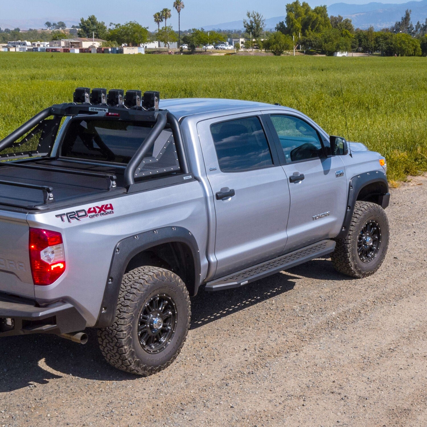 RB20 Running Boards With Mounting Brackets Textured Black 2004-2014 Ford F-150 Extended Cab Go Rhino
