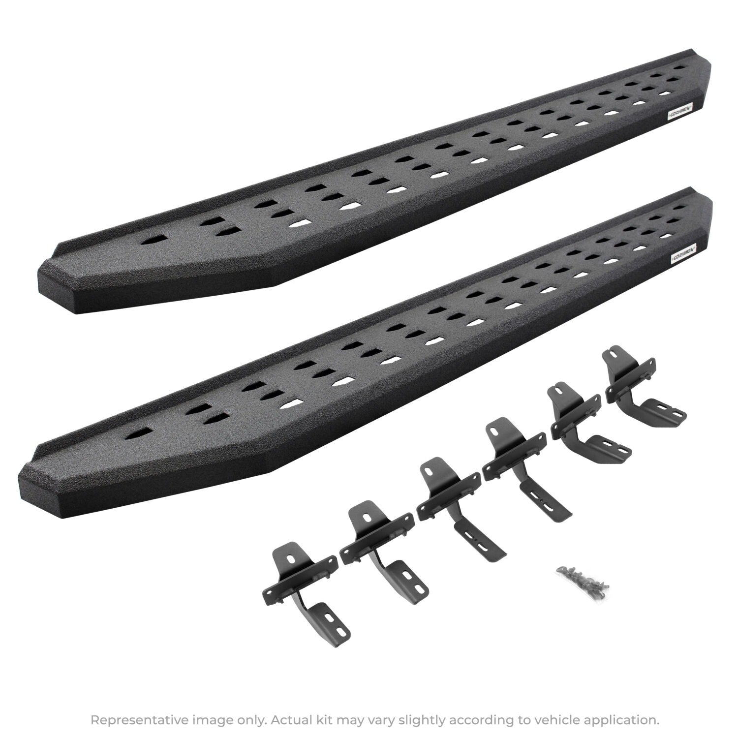 RB20 Running Boards With Mounting Brackets Protective Bedliner Coating 1999-2016 Ford F-250/F-350 Go Rhino