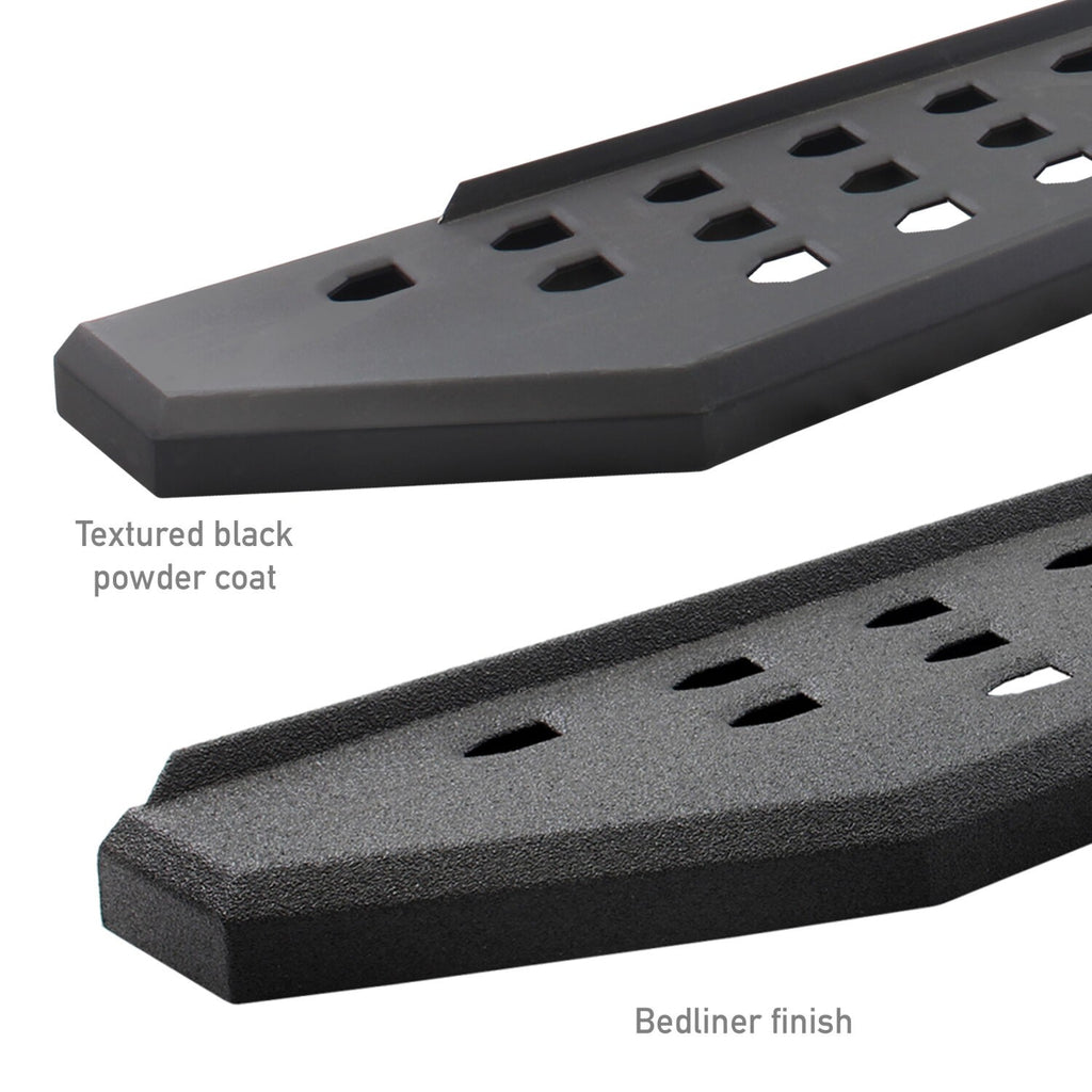 RB20 Running Boards With Mounting Brackets & 2 Pairs of Drop Steps Kit Protective Bedliner Coating 2007-2021 Toyota Tundra Extended Cab Go Rhino