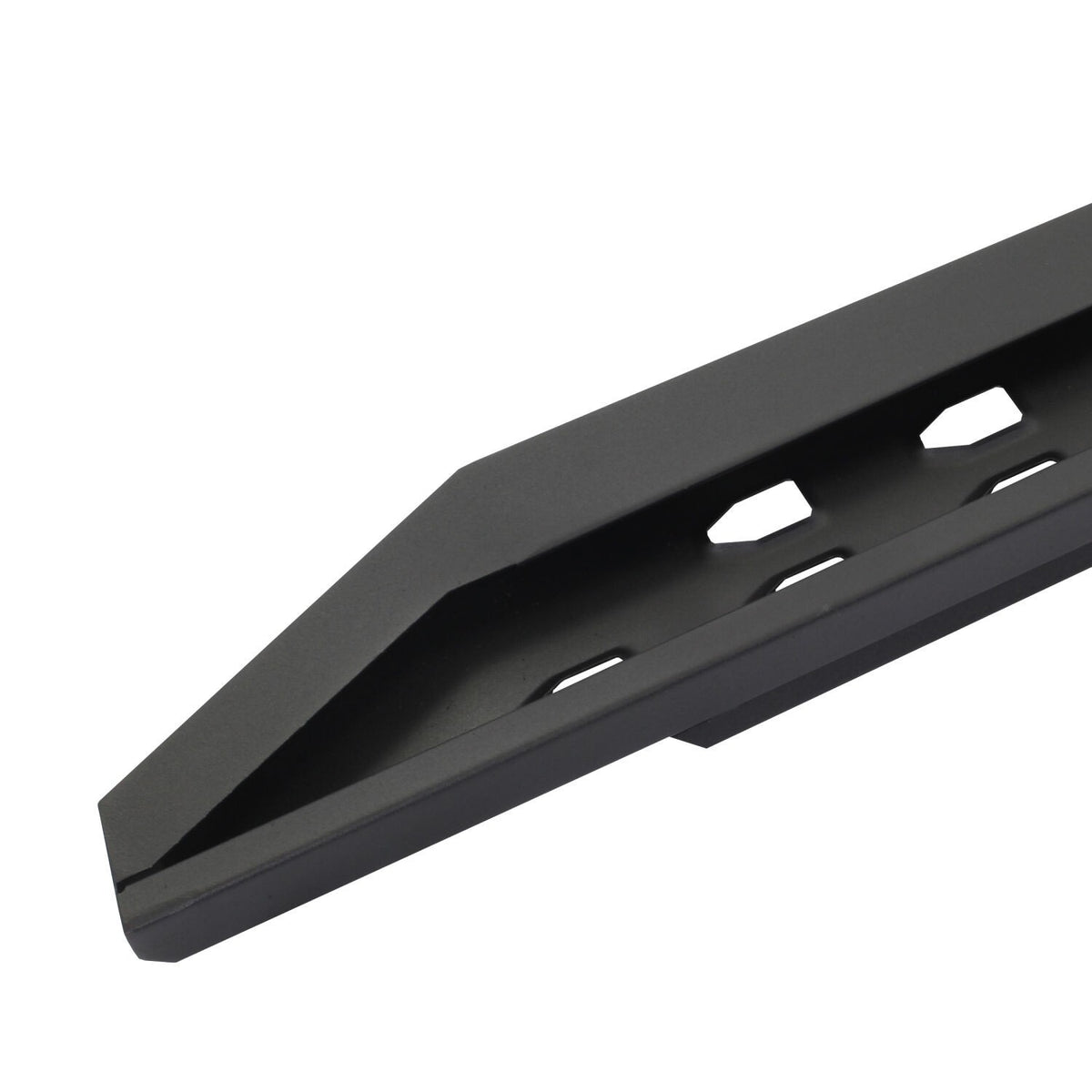 RB10 Slim Line Running Boards With Mounting Brackets Angled Textured Black 2005-2023 Toyota Tacoma Go Rhino