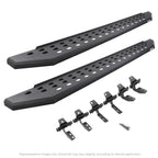 RB20 Running Boards With Mounting Brackets Textured Black 2022-2026 Toyota Tundra Extended Cab Go Rhino