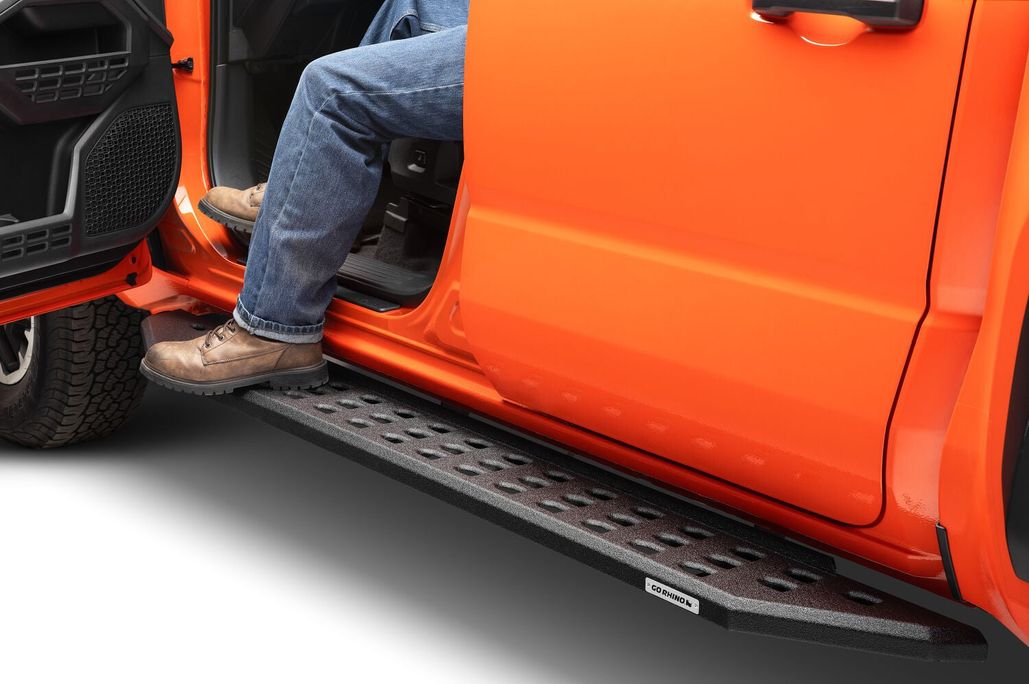 RB20 Running Boards with Mounting Brackets Kit Bedliner For 2024-2026 Lexus GX550 2024-2026 Toyota Land Cruiser Go Rhino