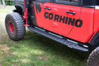 RB20 Slim Line Running Boards With Mounting Brackets Protective Bedliner Coating 2020-2025 Jeep Gladiator Go Rhino
