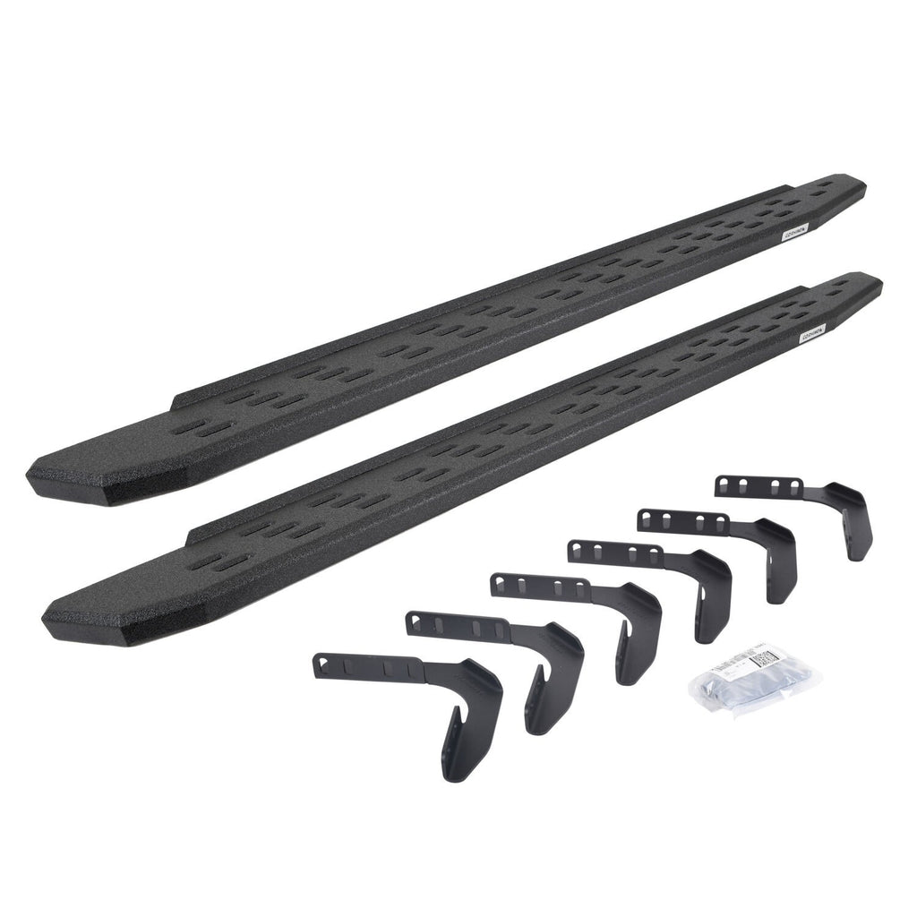 RB30 Running Boards with Mounting Bracket Kit Protective Bedliner Coating 1999-2016 Ford F-250/F-350 Extended Cab Go Rhino