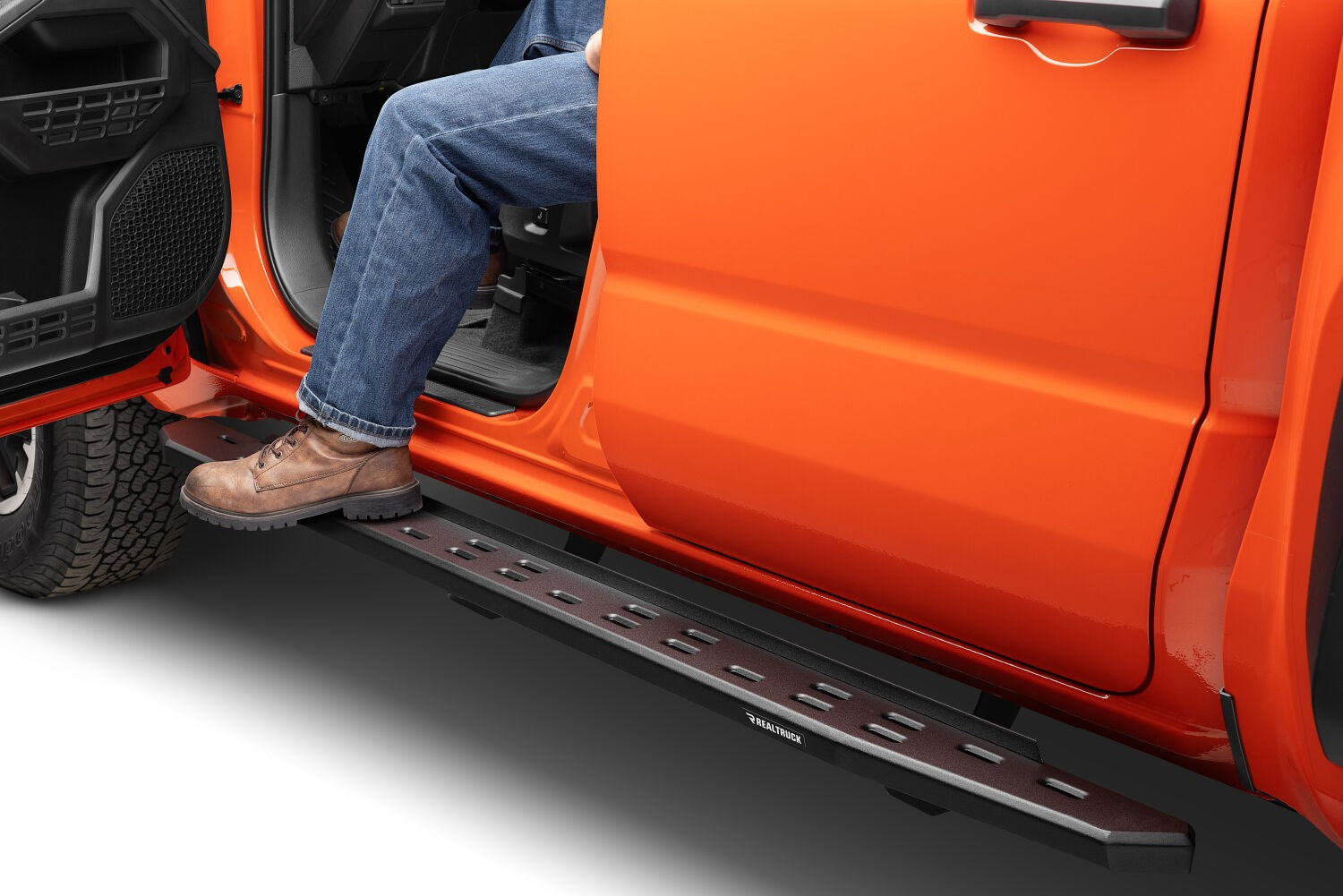 RB30 Slim Line Running Boards W/Bracket Kit Text Black 2025-2026 Toyota 4Runner Go Rhino