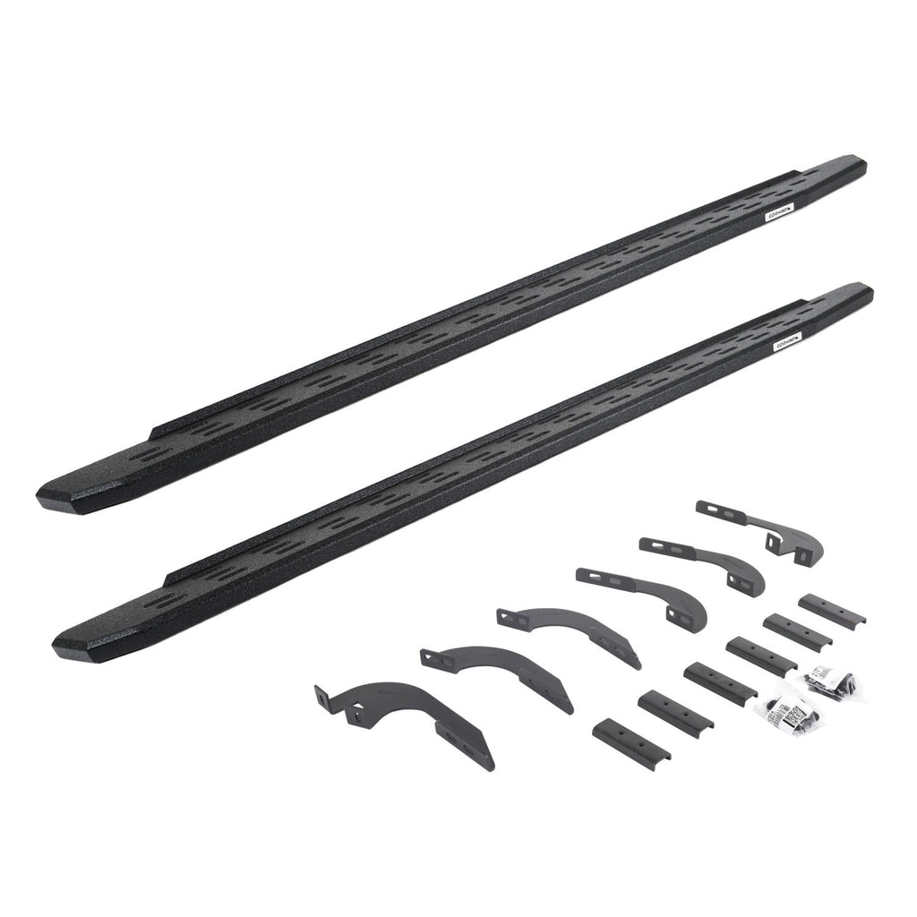 RB30 Running Boards W/Mounting Bracket Kit Black 2024-2025 Toyota Tacoma Go Rhino