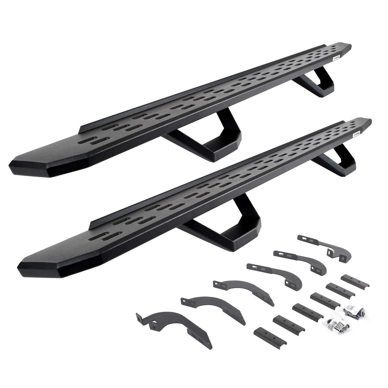 RB30 Running Boards W/Bracket 2 Pairs DropSteps Kit Textured Black For 2024-2026 Lexus GX550 2024-2026 Toyota Land Cruiser Go Rhino