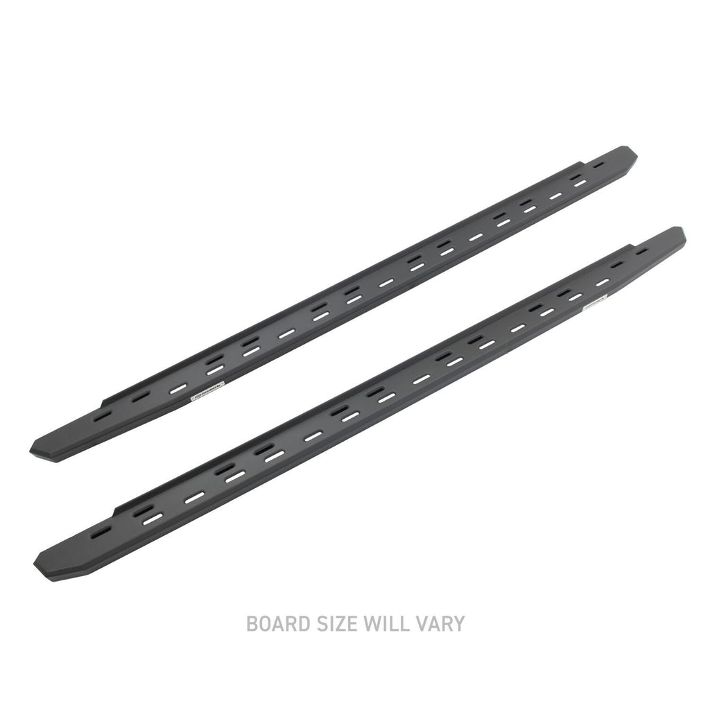 RB30 Slim Line Running Boards with Mounting Bracket Kit Textured Black 2020-2025 Jeep Gladiator Go Rhino