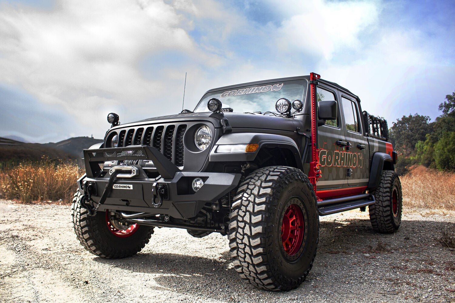 Exterior Jack Mount Textured Black 2018-2026 Jeep Wrangler JL 2020-2025 Jeep Gladiator Go Rhino
