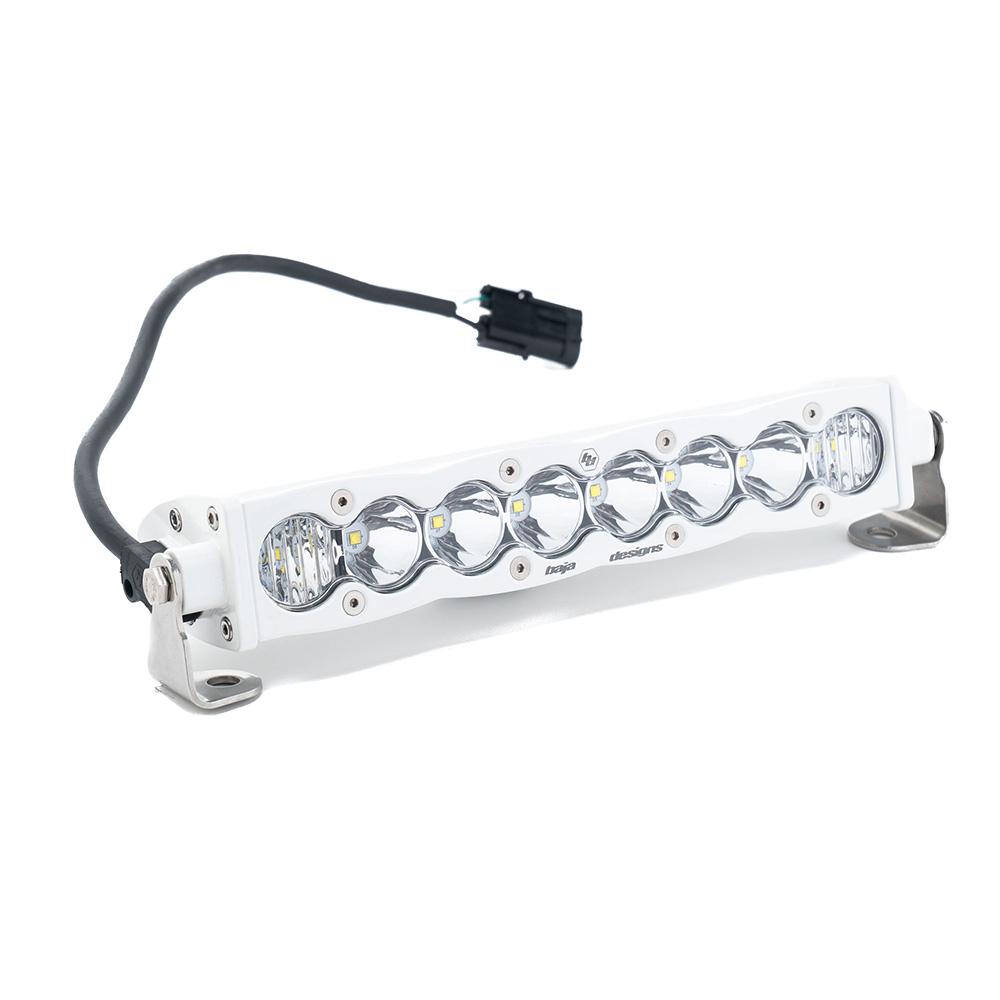 S8 White Straight LED Light Bar (10 Inch; Driving/Combo; Clear)