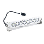 S8 White Straight LED Light Bar (10 Inch; Driving/Combo; Clear)