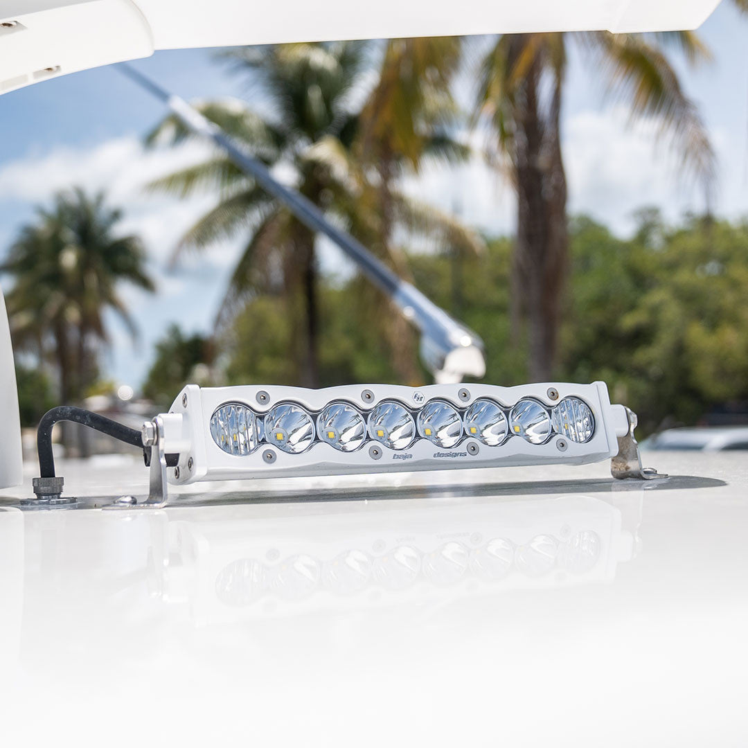 S8 White Straight LED Light Bar (10 Inch; Driving/Combo; Clear)