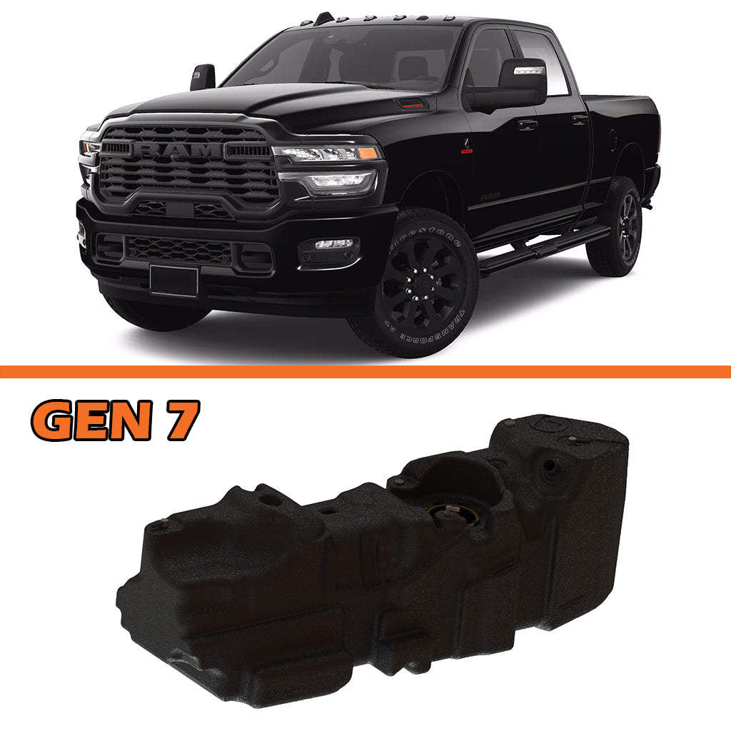 Titan Fuel Tanks 52 Gallon XXL GEN 7 Mid-Ship Tank - Crew Cab SB 4X4 25-26 RAM 2500/3500