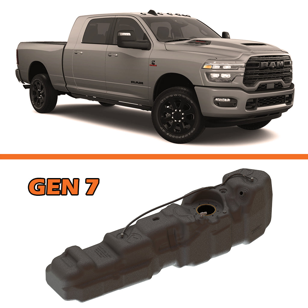 Titan Fuel Tanks 52 Gallon XXL GEN 7 Mid-Ship Tank - Mega Cab SB 25-26 RAM 2500/3500