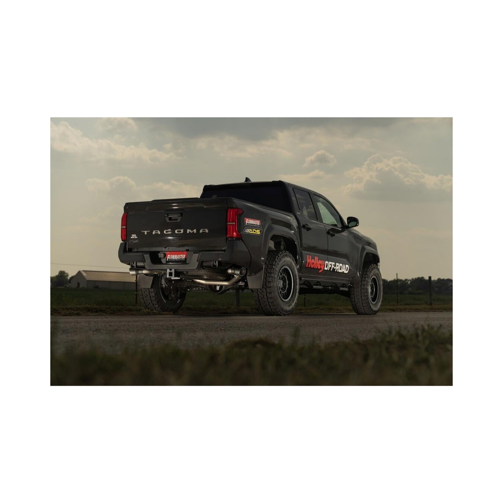 Flow Fx Cat-Back Exhaust System Fits 2024-2025 Toyota Tacoma 2.4-Liter, All Wheelbases, Flowfx Dual Out Side Cat-Back Exhaust System, Stainless Steel – Moderate Sound Flowmaster