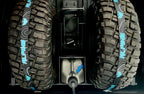 Teal Topography Tire Tie Down (Single Strap)