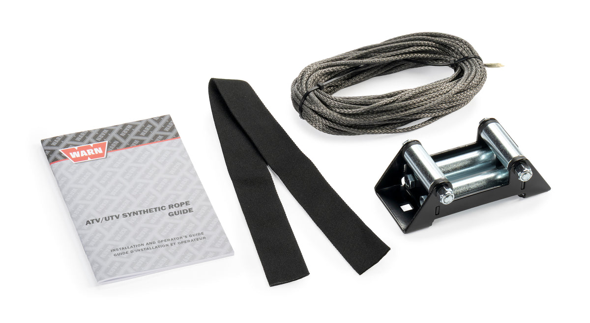 Synthetic Rope Conversion Kit with Roller Fairlead, 5/32 in x 50 ft