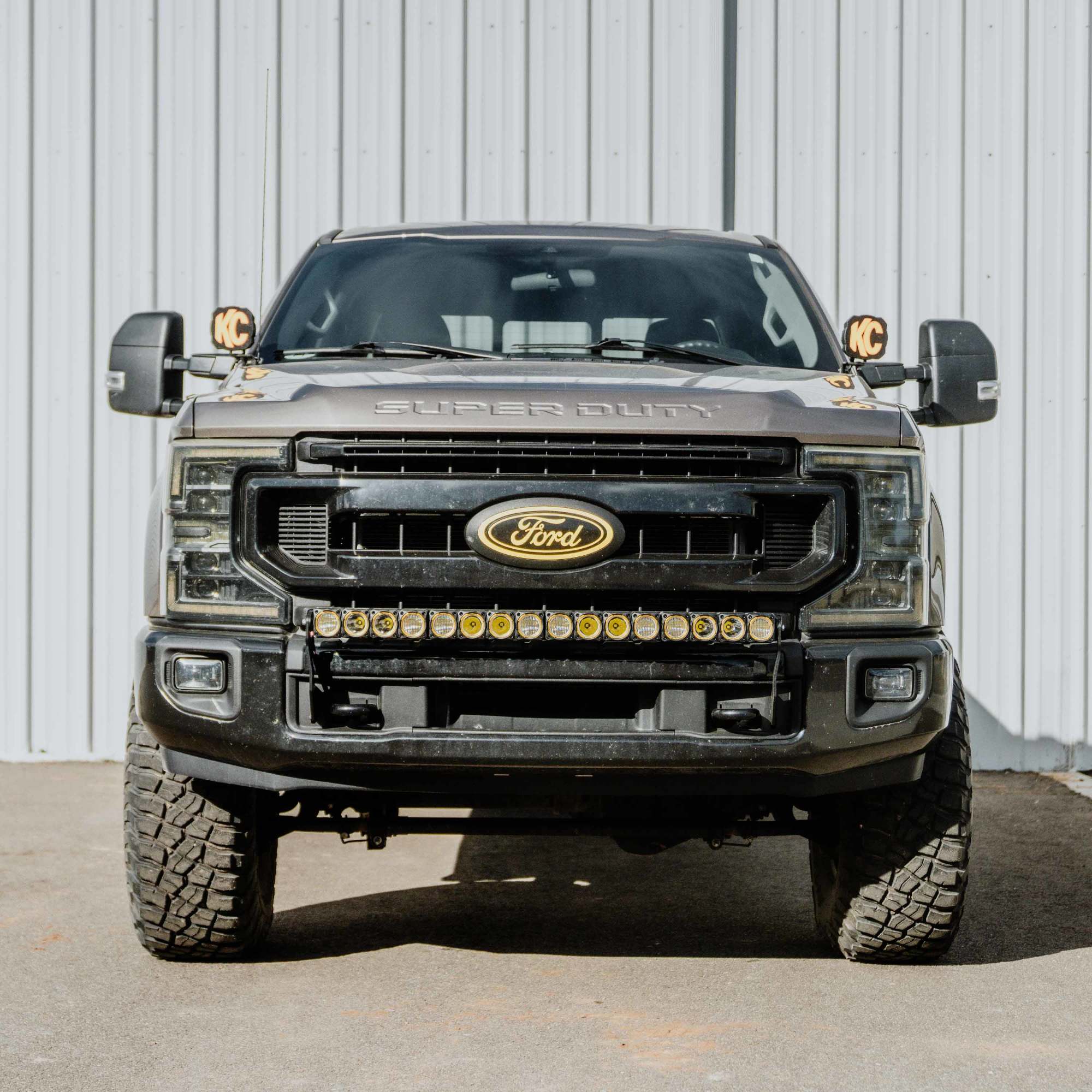 Flex Era 40 Inch LED Light Bar Mnt Front Bumper 2017-2024 Ford Super Duty KC HiLiTES