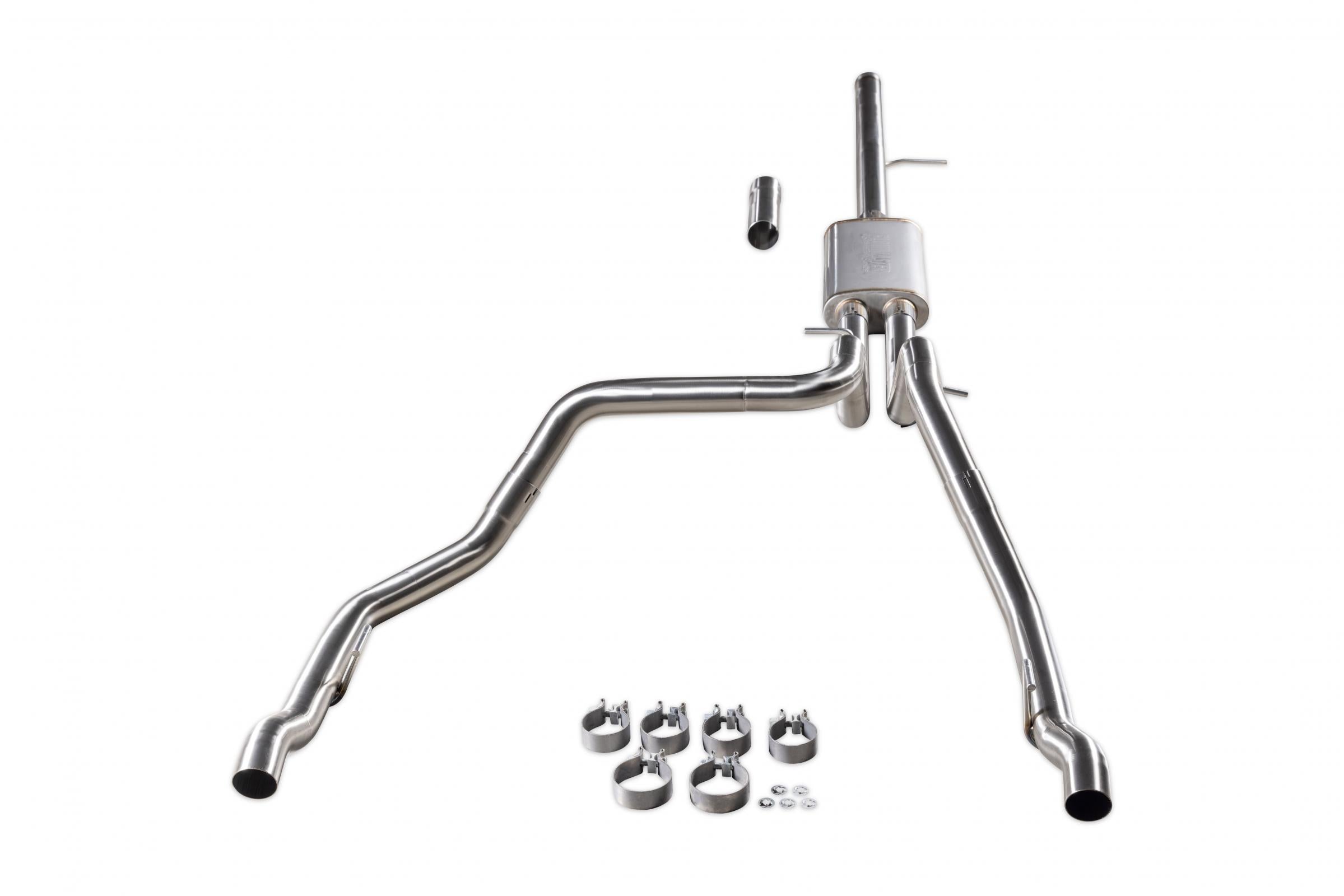 Signature Series Exhaust System Fits 2019-2026 (New Body) Silverado/Sierra 1500 Crew Cab/Double Cab Models With 5.3L And Factory Dual Tailpipes, 304 Stainless Steel Exhaust Flowmaster