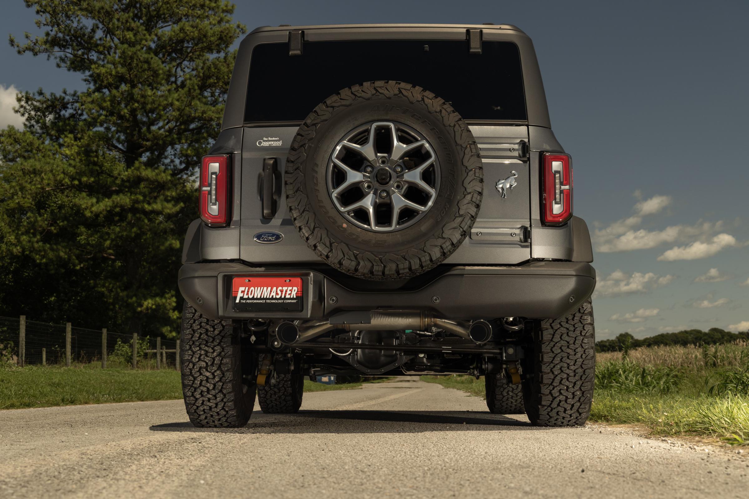 Signature Series Exhaust System Fits 2021-2025 Ford Bronco 2.3/2.7-Liter, Axle-Back, 304 Stainless Steel, Dual Rear Exit Exhaust Flowmaster