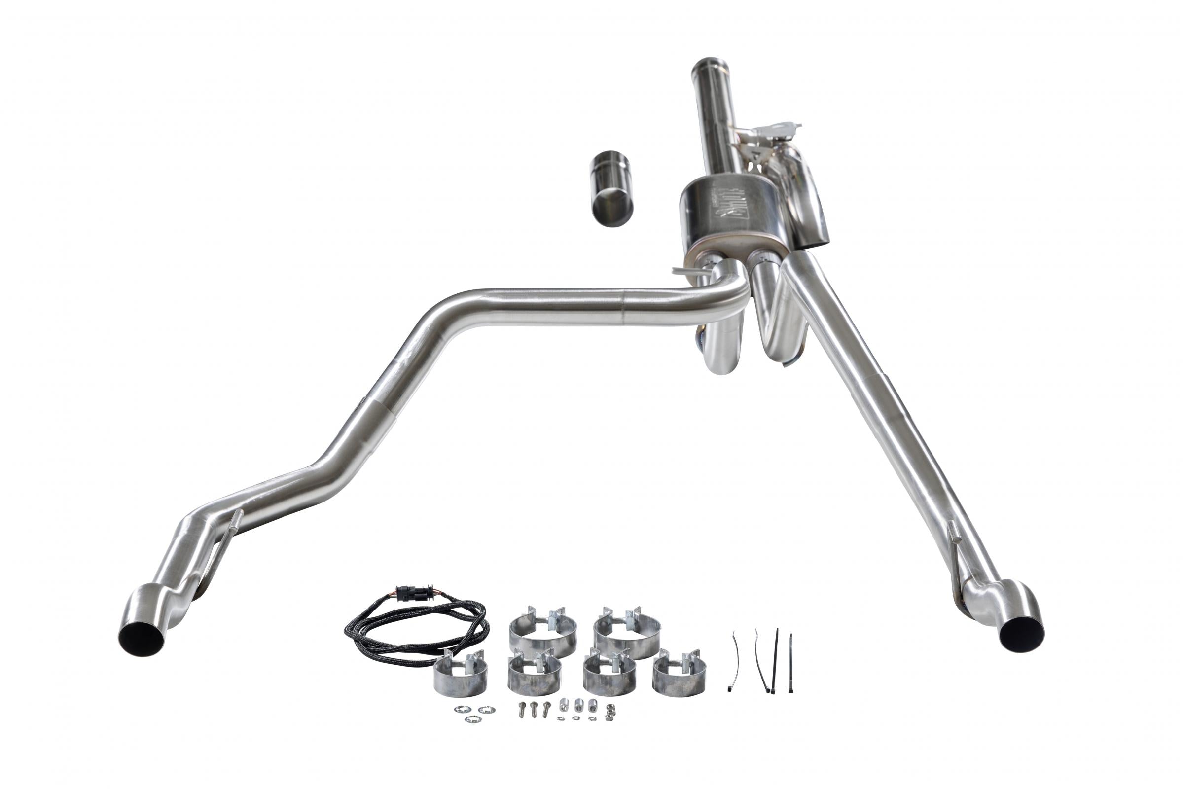 Signature Series Cat-Back Exhaust System Fits 2024-2026 GM 1500 6.2-Liter, Signature Series Cat-Back Exhaust System, With Active Valve, 304 Stainless Steel Flowmaster