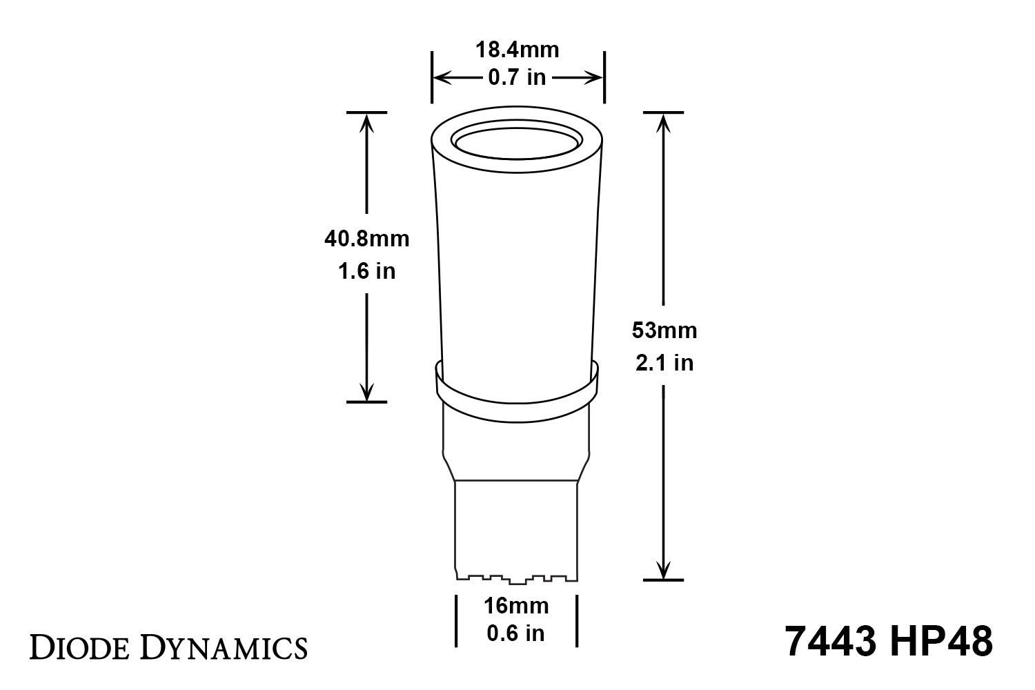 Diode Dynamics 7443 HP48 LED Amber (single)