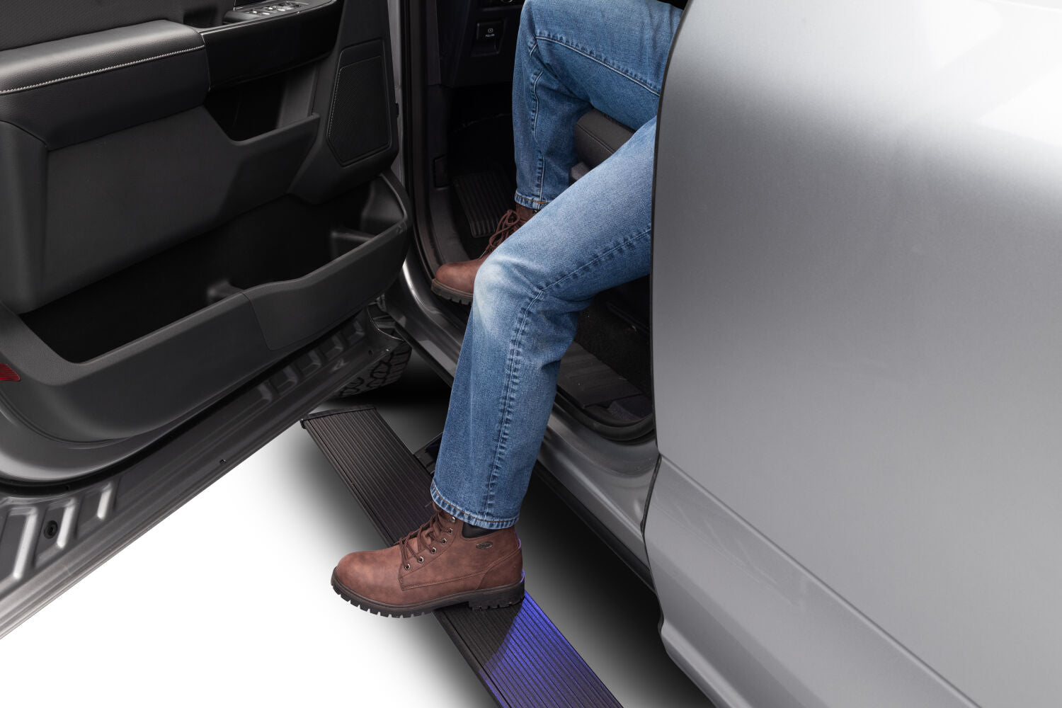 PowerStep Electric Running Boards Plug N Play System For 2009-2014 Ford F-150 All Cabs AMP Research