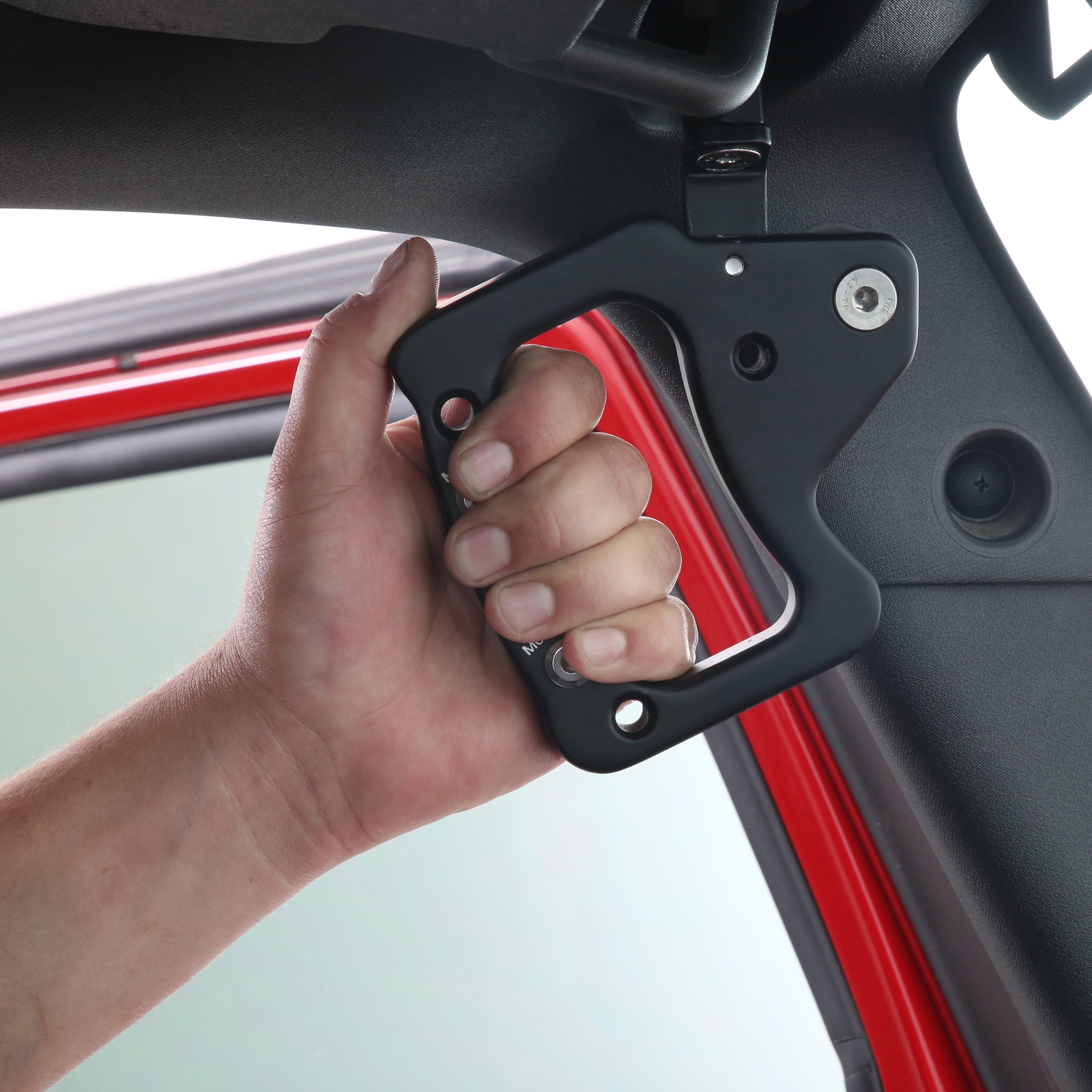 Black Aluminum Grab Handles 07 18 Jeep Wrangler JK Front 2/4 Door Smittybilt